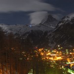 Blick vom Haus Morgenrot bei Nacht