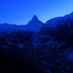 Blick vom Haus Morgenrot zur blauen Stunde